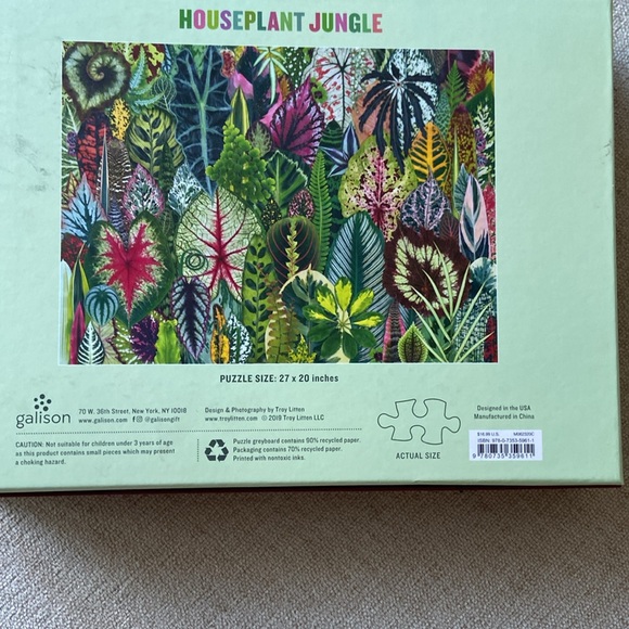 Sale 2/$15 * Houseplant Jungle 1000 piece puzzle. New in unopened box. - Picture 3 of 3